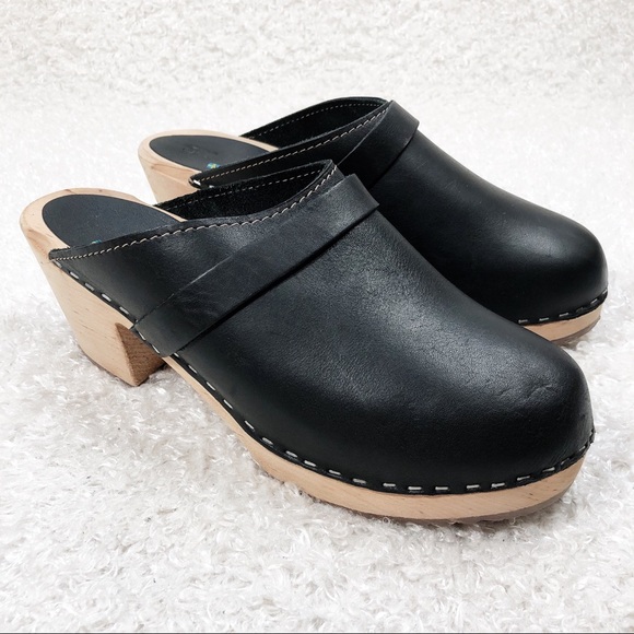 Lotta From Stockholm Shoes - Lotta Black Open Back Clogs